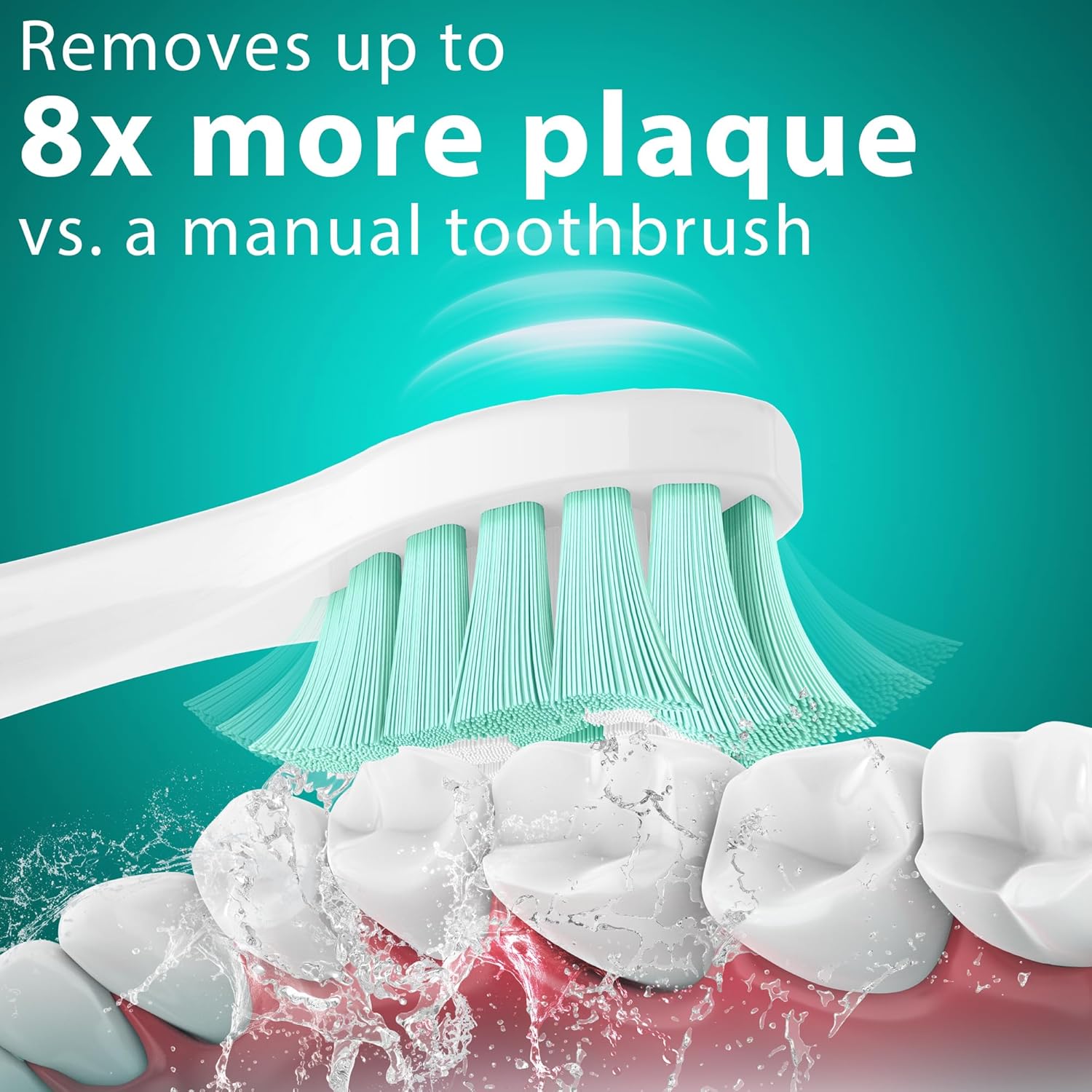 Toothbrush Heads for Philips Sonicare Replacement Heads, C2 Brush Head Compatible with Phillips Sonicare Click-on 4100 5100 6100 Electric Toothbrush, 4 Pack, White