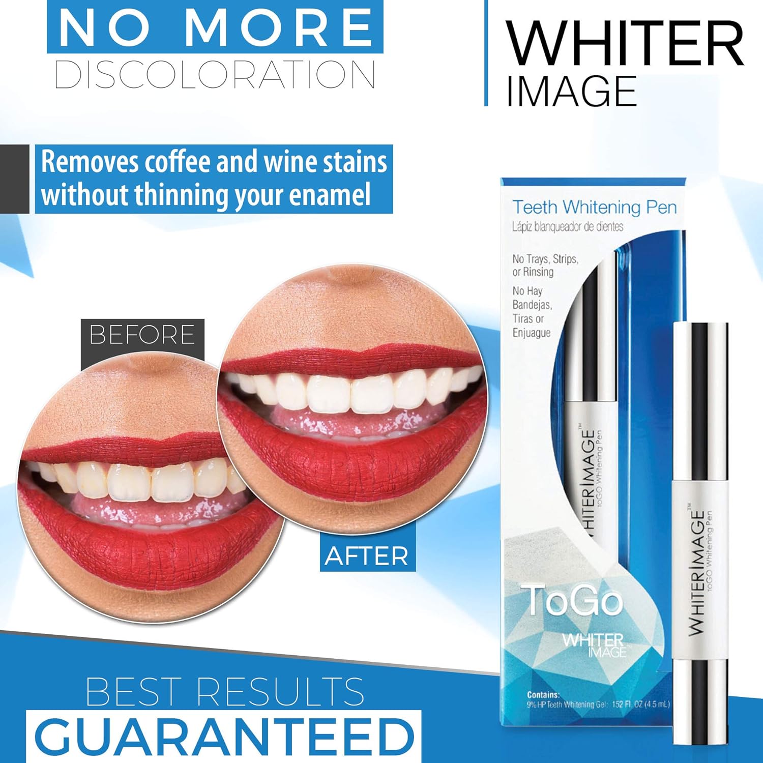 Togo Teeth Whitening Pen, Erases Stubborn Teeth Stains While Strengthening Enamel, Restorative Serum Gel That Reverses Enamel Damage from Bleaching