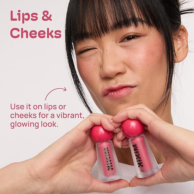 MIXIK Juicy Lip Tint, Hydrating Water-Based Lip Stain and Tint that feels light and fresh for Dewy and Radiant lips, Formulated with Blue Agave Extract for long lasting Moisturizing (Pink Guava)