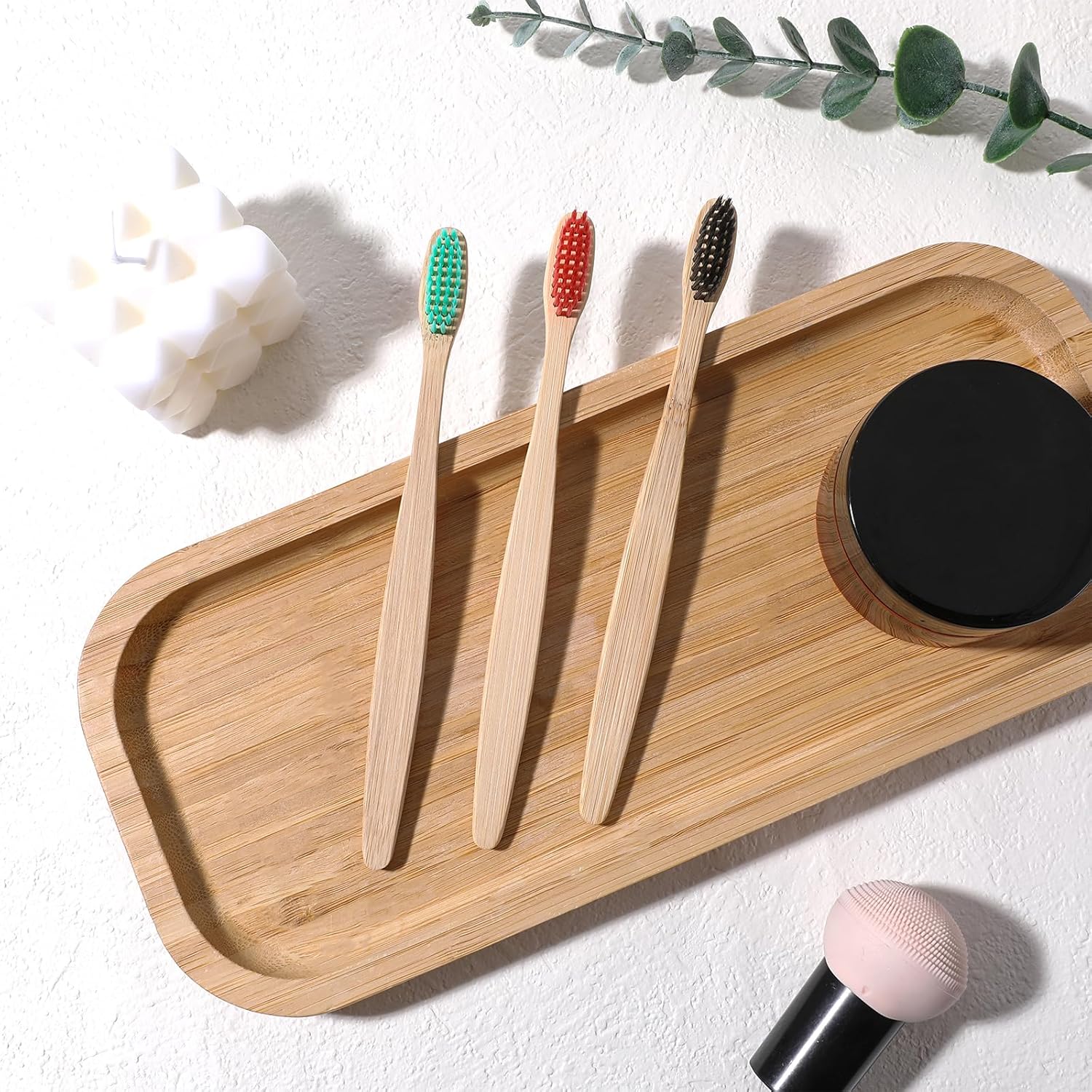 120 Pcs Bamboo Toothbrushes, Natural Soft Bristle Toothbrush Individually Wrapped Travel Tooth Brush 12 Color Vegan Organic Toothbrushes for Adults Travel