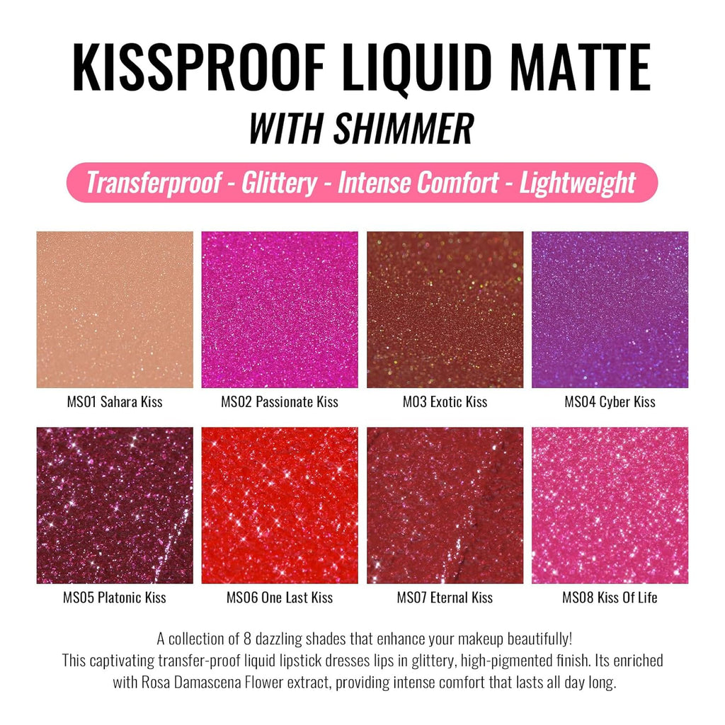 Oulac Red Matte Liquid Lipstick for Women, Long Lasting Lipstick Waterproof Lip Stain, No Transfer, Creamy High Pigmented Formula with Rose Oil, Vegan & Cruelty-Free MS05