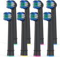 Replacement Toothbrush Heads Compatible with Oral B, Pack of 8 Professional Electric Toothbrush Heads for Oral-b 7000, Clean, Oral B Pro 1000, 9600, 500, 3000, 8000 (Black)