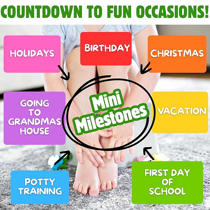 2PK Dinosaurs Sticker Advent Calendar for Kids 18m+ Sticker Countdown to Christmas for Toddlers 30 Days to Birthday, Vacation, Party, School with Activity Board & Crown by LIL ADVENTS Mini Milestones