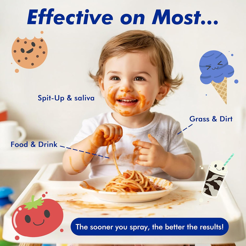 Stain Remover Spray | Gentle Yet Effective for Baby Stains | Non-Toxic, Clean Ingredients, No Added Fragrance | Laundry Spot Cleaner for Clothes & Bedding (16 Fl Oz, Pack of 2)