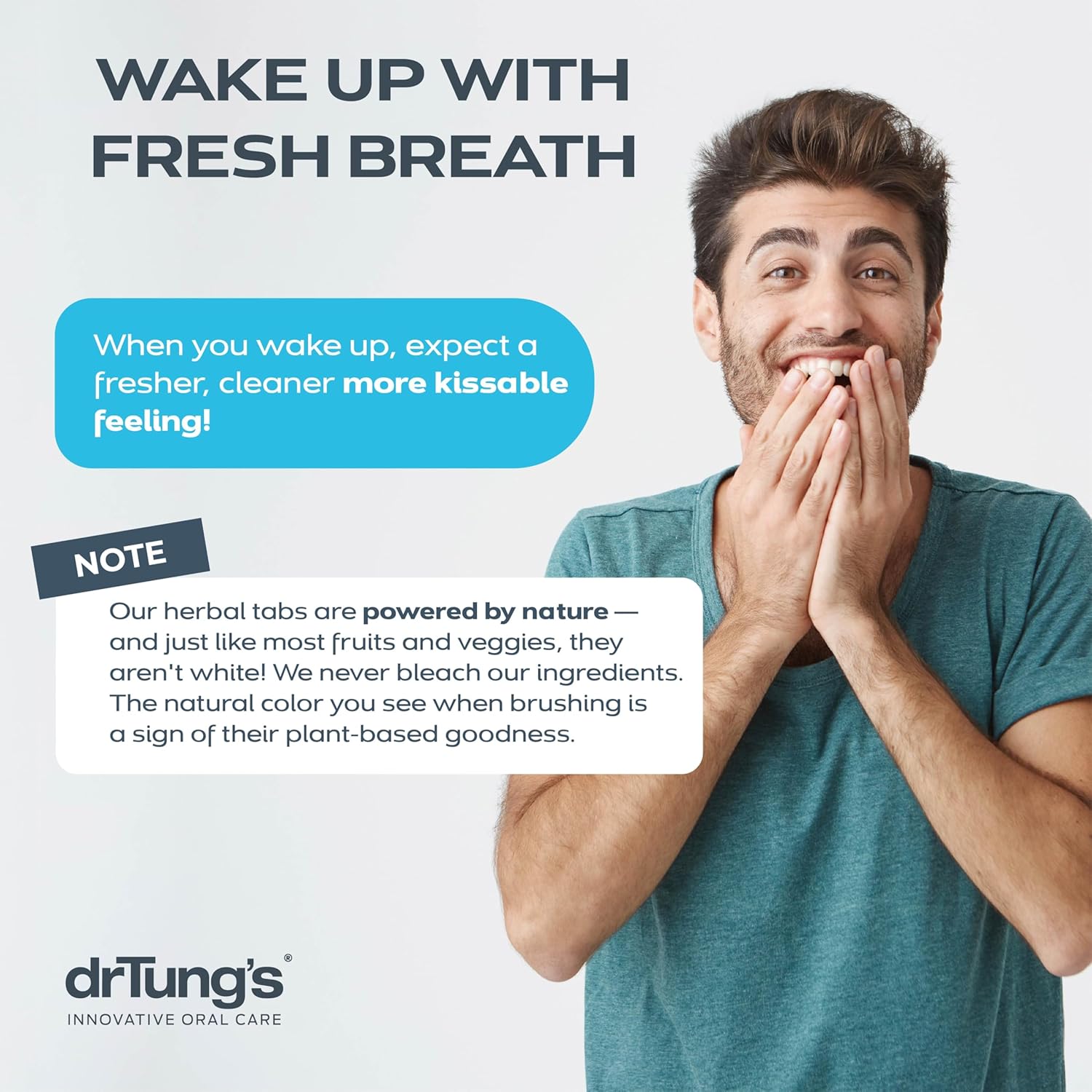 drTung's Herbal Toothpaste Tablets - Toothpaste Tabs for Dry Mouth Relief, Natural Tooth Powder Tablets for Fresh Breath, Fluoride Free, Travel Size, Vegan, Non-GMO - Mint-Free (100 Tabs), 3-Pack