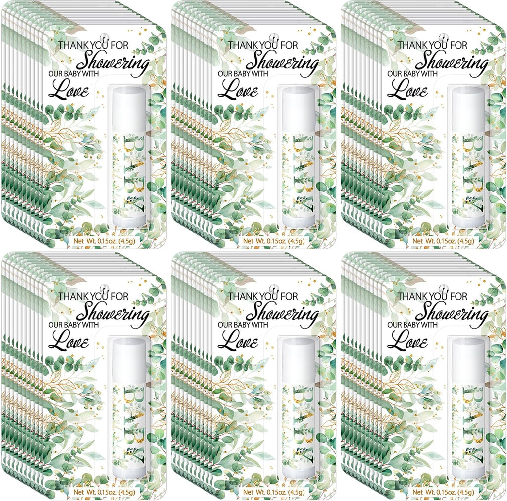 30 Pack Sage Green Baby Shower Games Prizes Party Gifts Bulk Lip Balms Favors for Winners Adults Guests Gender Reveal Favors Decorations Baby Shower Souvenirs Gift Bags Stuffers