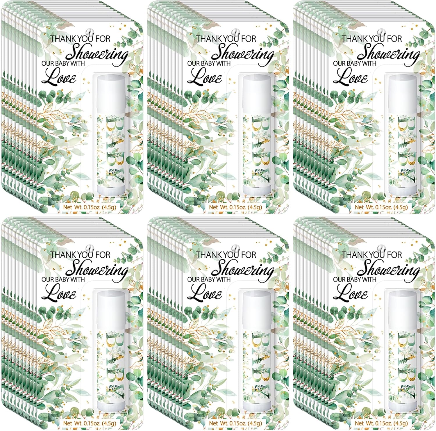 30 Pack Sage Green Baby Shower Games Prizes Party Gifts Bulk Lip Balms Favors for Winners Adults Guests Gender Reveal Favors Decorations Baby Shower Souvenirs Gift Bags Stuffers