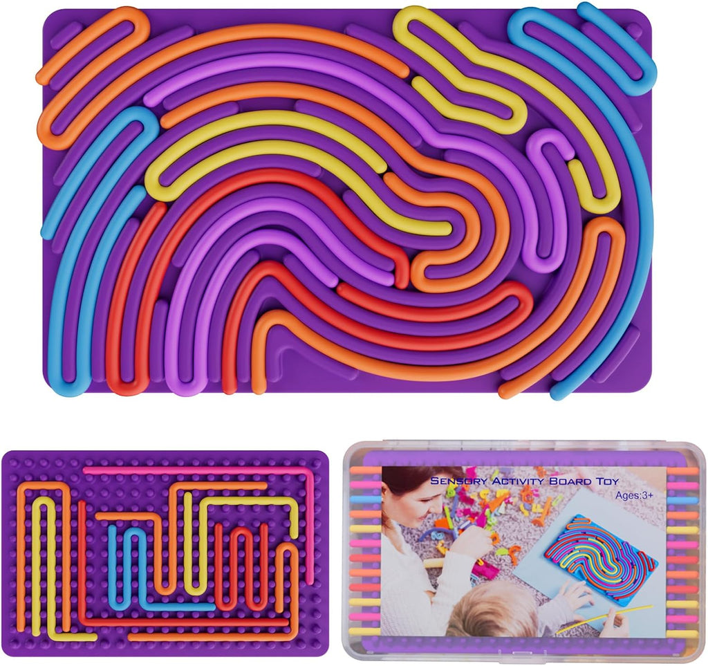 Sensory Fidget Toys for Kids Toddler Boys ,Sensory Activity Board for Stress Anxiety Autistic ADHD, Calm Down Travel Airplane Essentials Toys for 3+ Year Old, Stuffers Gifts for Teen Girls