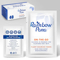 RainbowPana Flushable Wipes, 40 Count, ON-THE-GO Individually Wrapped - Butt Wipes for Women and Men, Travel Wipes for Family - Infused with Vitamin E and Natural Aloe, pH Balanced