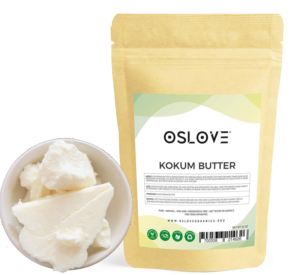 Kokum Butter 2 LB Pure, Natural, Fresh, Thickener for Body Butters, Sunscreens, Soaps, Deodorants, lip balm & Lotions.