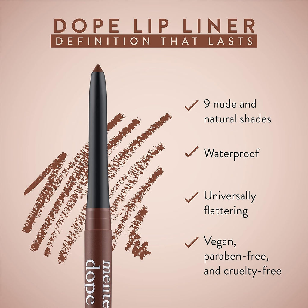 Mented Cosmetics Lip Liner for Women, Dark Brown Lipliner Lip Pencil, Waterproof Lipliner, Vegan + Cruelty Free Makeup, Dope