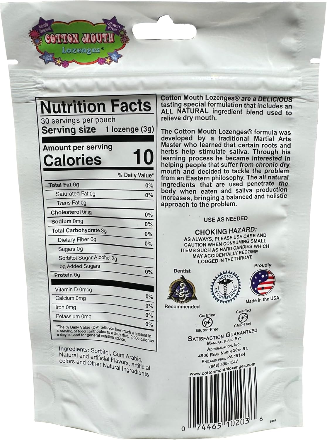 Dry Mouth Relief Mint Mix 3.3 Ounce Bag (2 Bags) | Freshens Breath & Increases Saliva Production, Sugar Free, Gluten Free, Delicious Mint Flavor, Individually Wrapped, 30 Ct
