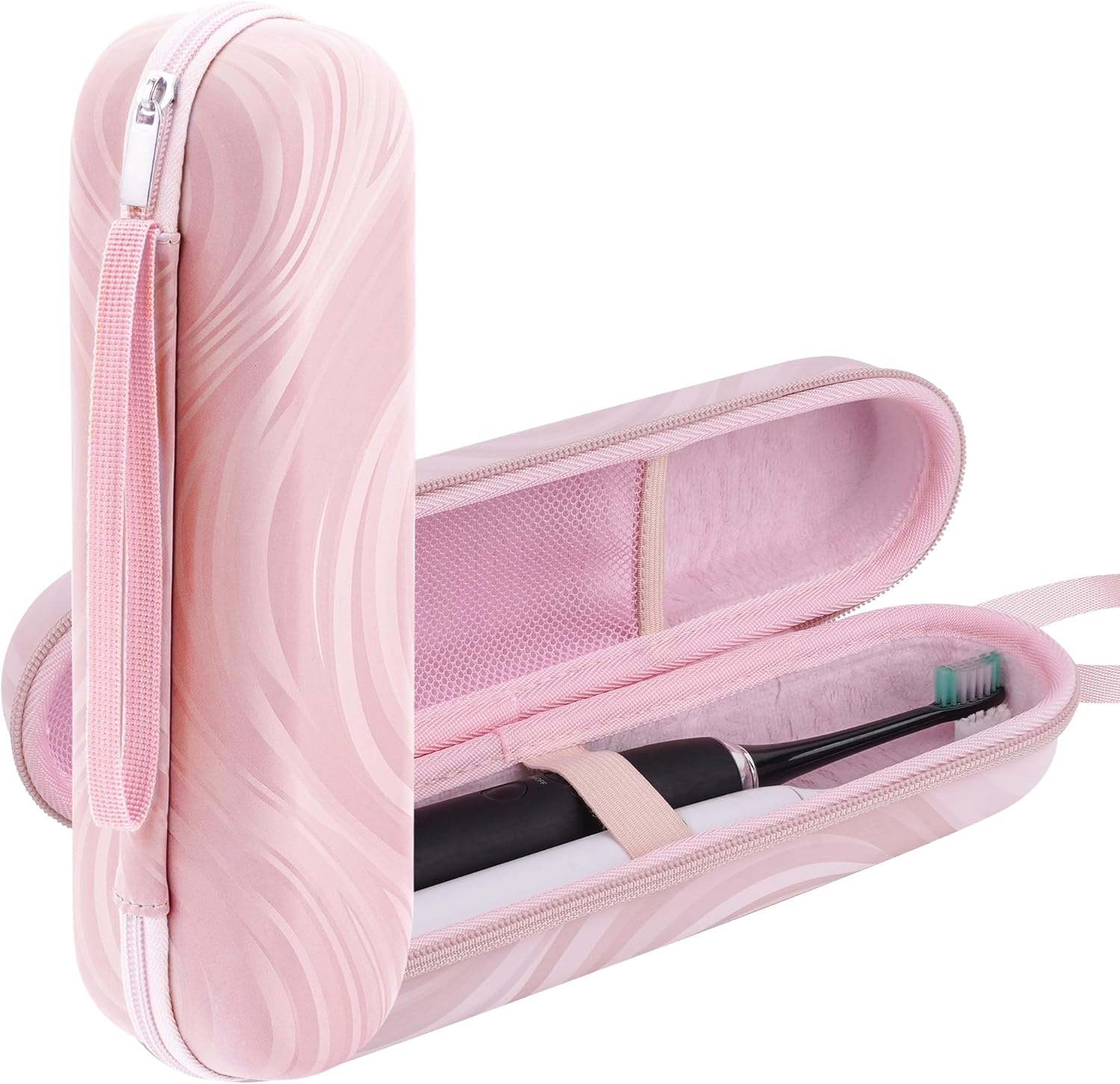 Electric Toothbrush Case, Carrier Bag for Travelling, Portable Toothbrush Carrying Case Holder Compatible with AquaSonic, Sumkyle, Oral-B iO Series, Philips Sonicare. (Pink)