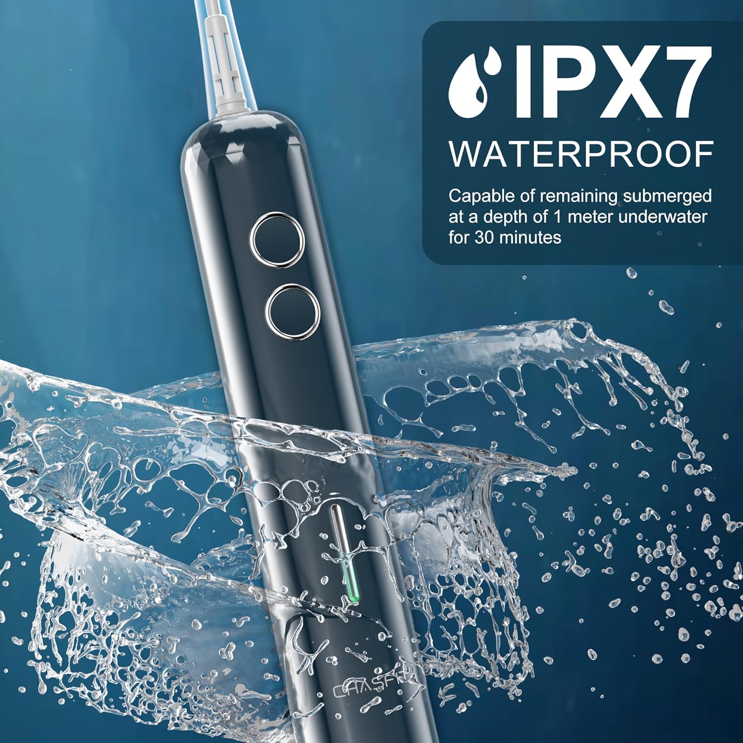 Electric Toothbrush Wave Oscillation & Vibration Sonic Tooth Brush for Adults BASS-Brushing Technique Travel Rechargeable Toothbrushes 4 Soft Bristle Replace Heads IPX7 Gifts for Men Women Bluey