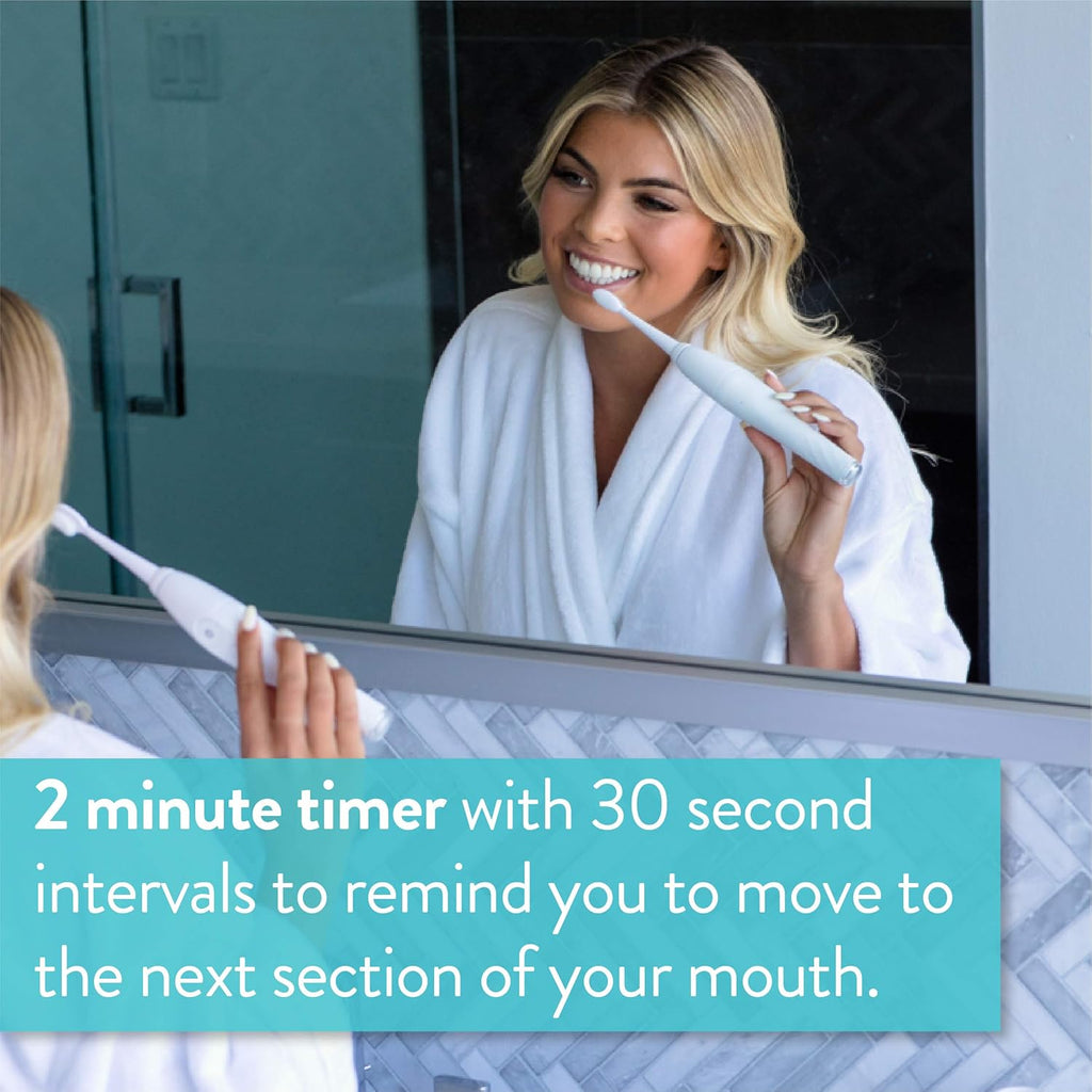 Tao Clean UV Sanitizing Sonic Toothbrush and Cleaning Station, Electric Toothbrush, Dual Speed Setting, White