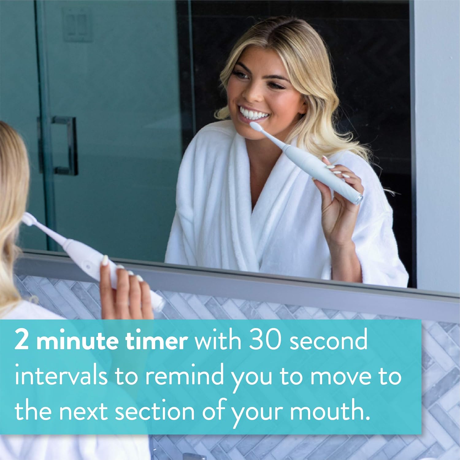 Tao Clean UV Sanitizing Sonic Toothbrush and Cleaning Station, Electric Toothbrush, Dual Speed Setting, White