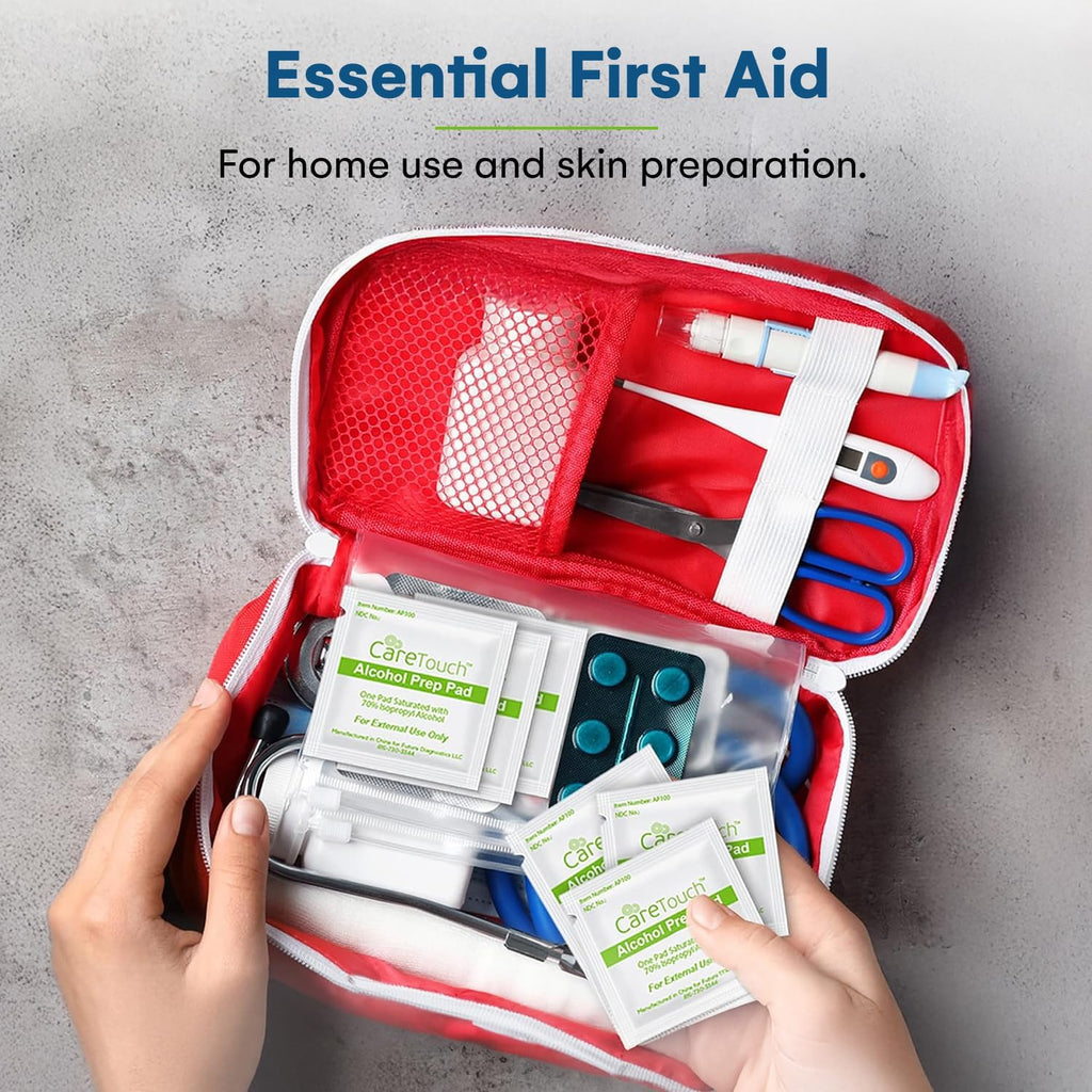 Alcohol Wipes | Individually Wrapped Alcohol Prep Pads with 70% Isopropyl Alcohol, Great for Medical & First Aid Kits | Sterile, Antiseptic 2-Ply Alcohol Swabs - 300 count