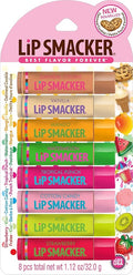 Lip Smacker Original & Best Holiday Flavored Lip Balm Party Pack, Oatmeal Cookie, Vanilla, Mango, Watermelon, Tropical Punch, Cotton Candy, Kiwi, Strawberry, Clear