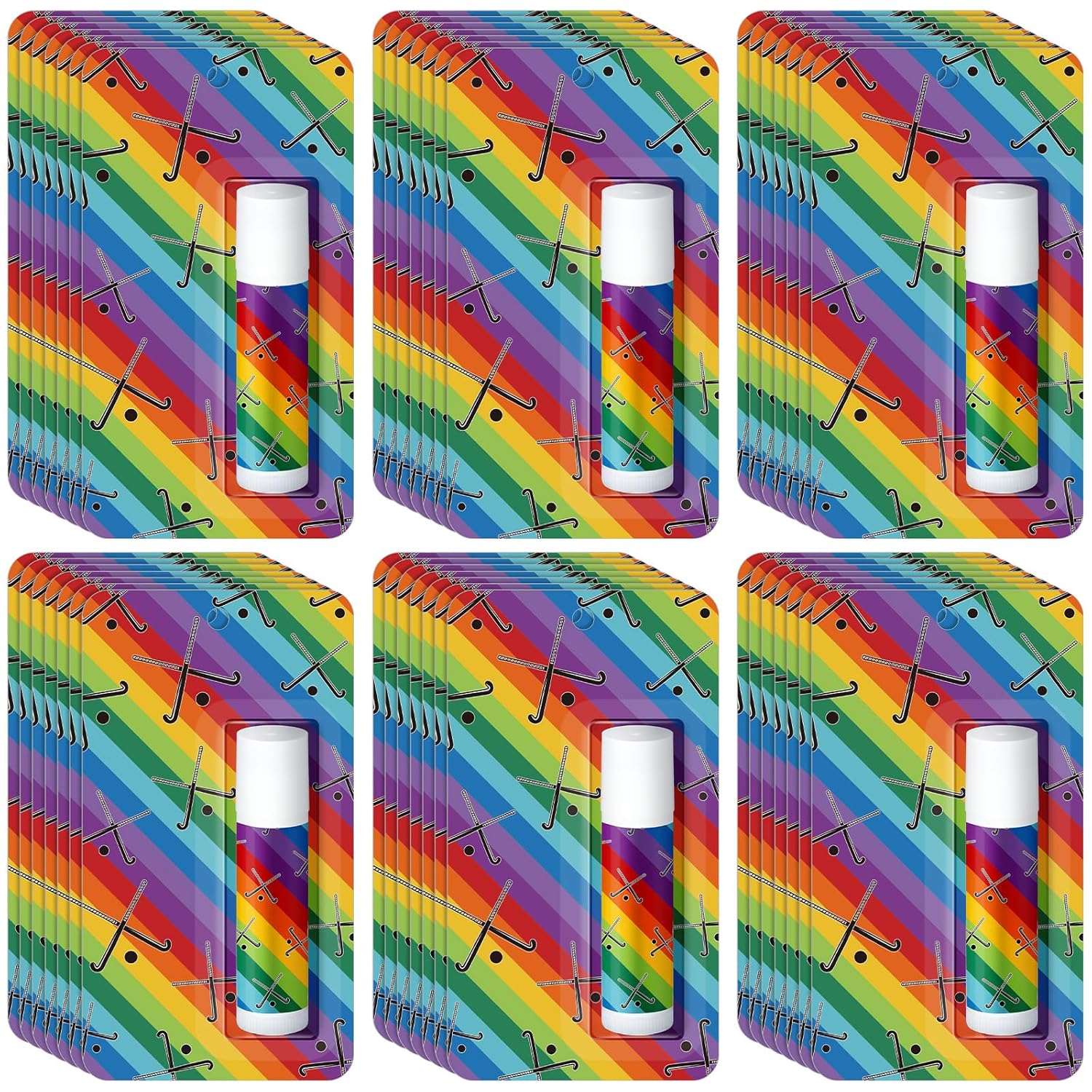 35 Pack Christmas Lip Balm Gifts Bulk Hockey Natural Moisturizing Lipstick Set Hockey Party Favors Sports Gift for Team Teen Adults Birthday Party Game Decorations Supplies