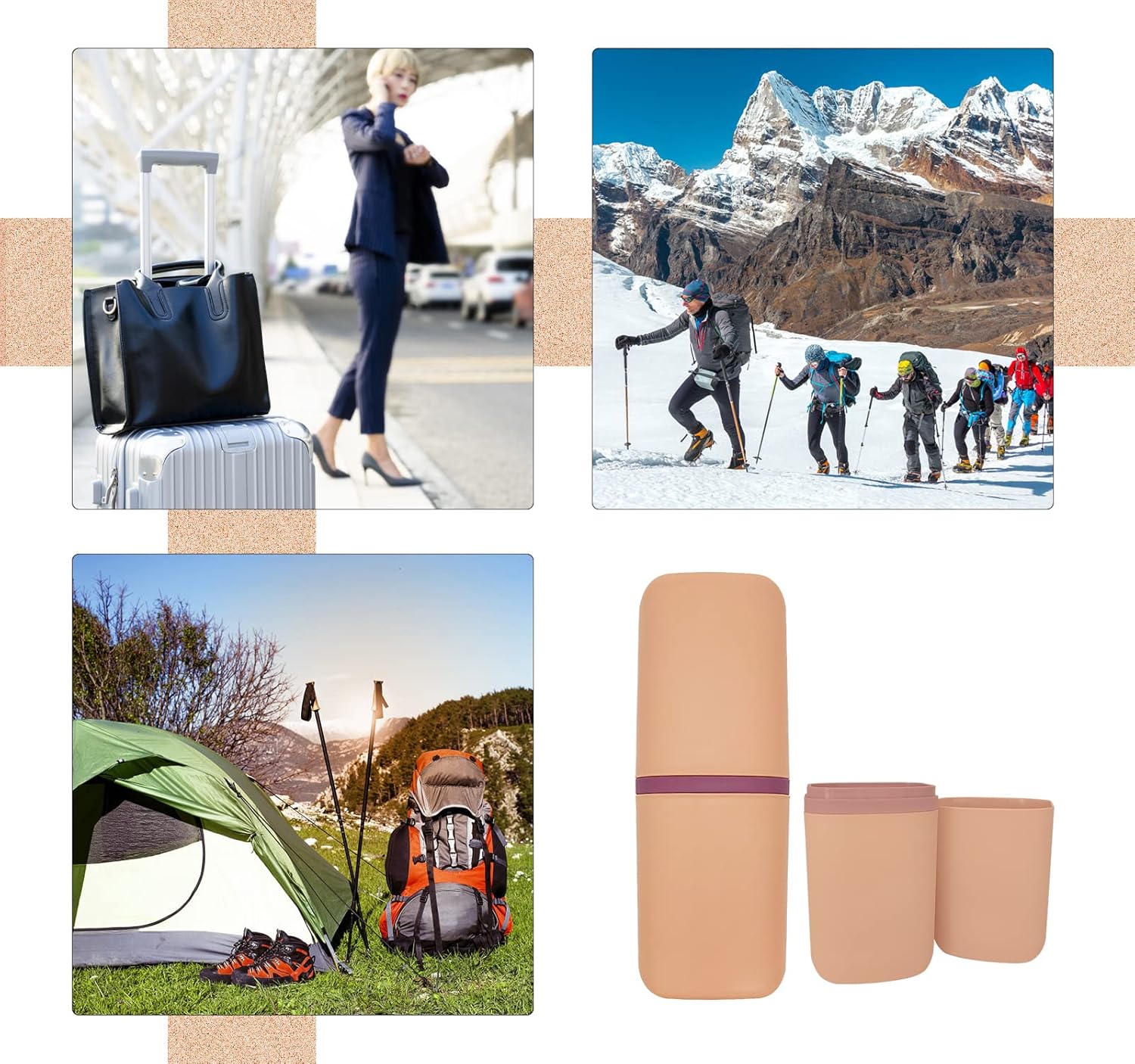 SietDESEO Travel Toothbrush Holder, Toothbrush Travel Case Portable Toothbrush Travel Container Travel Toothbrush & Toothpaste Holder for Camping School Business Trip Bathroom