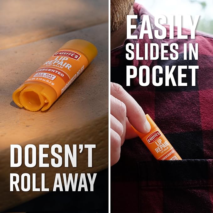 O'Keeffe's Lip Repair Unscented Lip Balm for Dry, Cracked Lips - Stick (1 Pack) - Moisturizer for Very Dry Lips