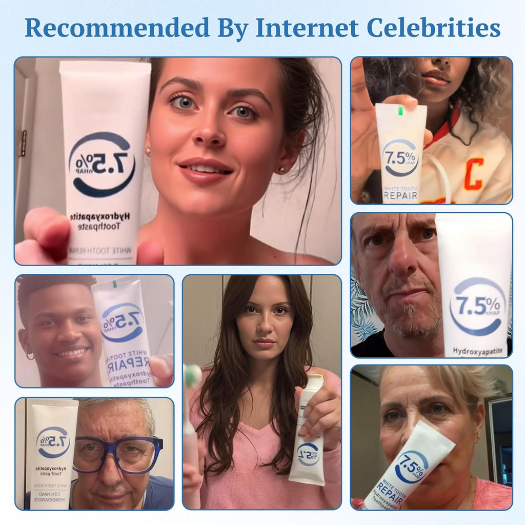 Hydroxyapatite Toothpaste, Nano Hydroxyapatite Toothpaste for Enamel Protection and Tooth Strengthening, Fresh Mint Flavor, Promotes Fresh Breath, Daily Use for Oral Health 3 Pack