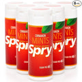 Spry Xylitol Cinnamon Mints Sugar Free Candy - Promote Oral Health, Increase Saliva Production, Stop Bad Breath, Non-GMO, Gluten-Free, 45 Count (Pack of 6)