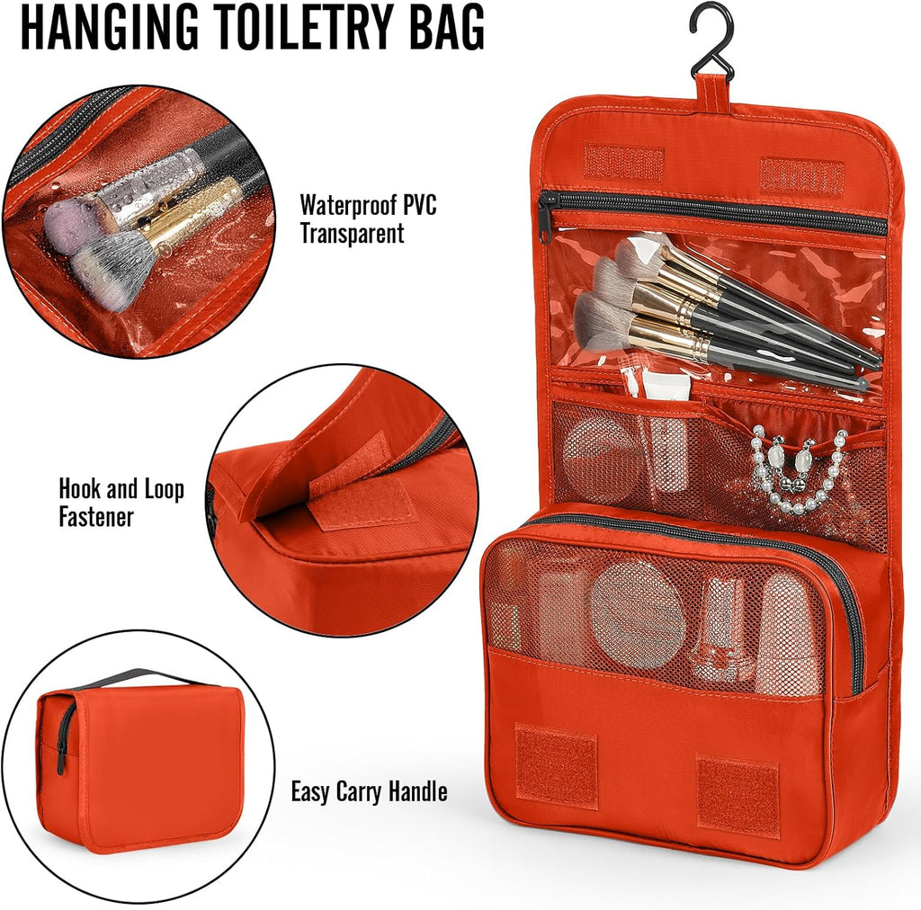 Veken 10 Set Packing Cubes for Travel Essential, Suitcase Organizer Bags in 4 Sizes, Carry-On Luggage Accessories with Large Laundry & Hanging Toiletry Bag, Must-Have for Airplane, Road Trip & Camping