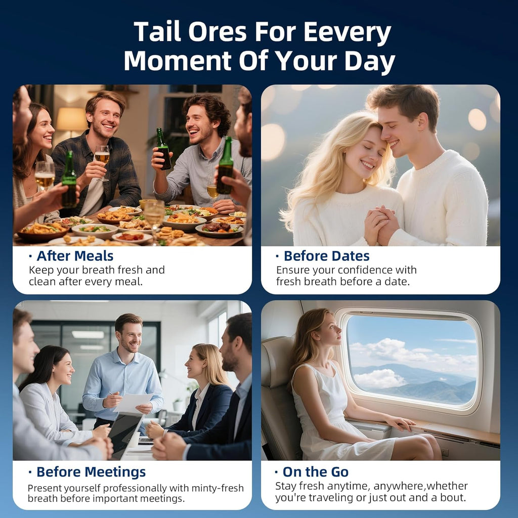 RAZOKO Mouthwash Travel Size-Portable Fresh Mint Packets,Alcohol & Fluoride Free Mouthwash,Disposable Oral Care Strips