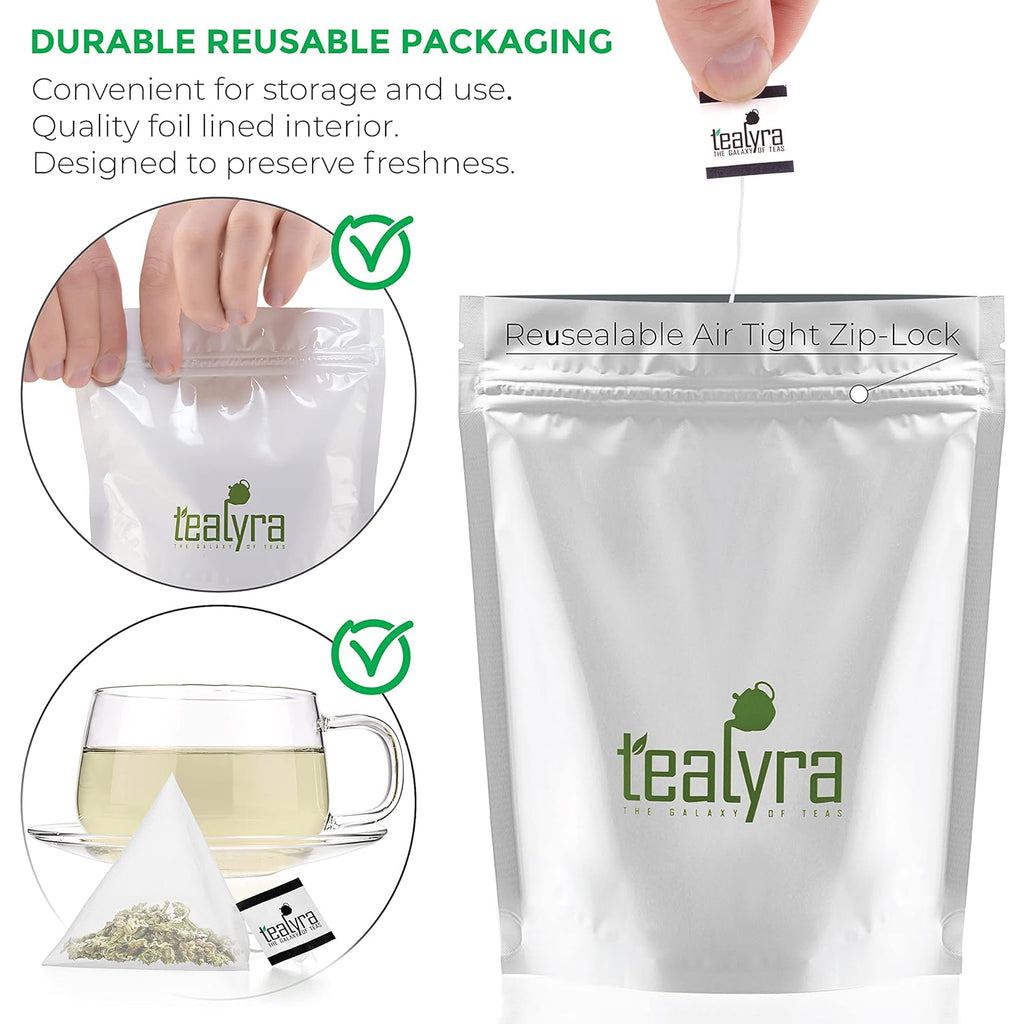 Tealyra - Bedtime - 25 Bags - Chamomile - Spearmint - Hemp Leaves - Unique Relaxing Herbal Loose Leaf Tea - Sleep and Calm Tea - All Natural - 25 Sachets