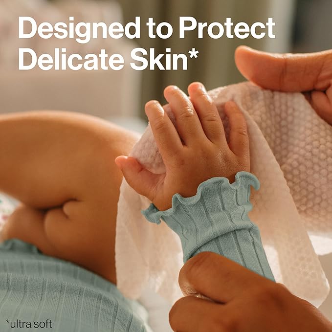 The Honest Company Clean Conscious Multi-Use Wipes Unscented Hypoallergenic Baby for Sensitive Skin 99% Water Plant-Based Compostable Geo Mood 576 Count