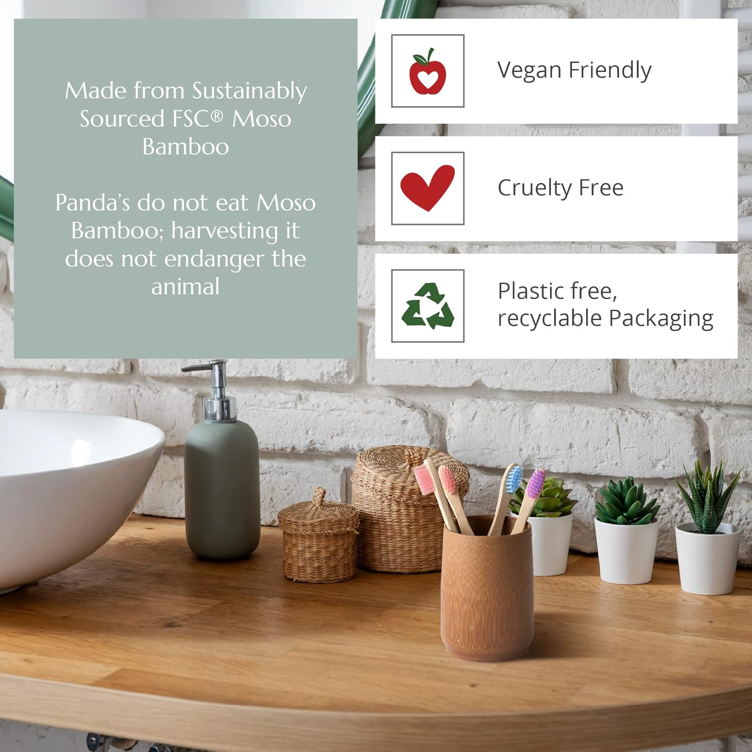 Wild & Stone | Organic Children's Bamboo Toothbrush | 4 Pack | Soft Fibre Bristles | 100% Biodegradable Handle | BPA Free | Vegan Eco Friendly Kids Toothbrushes (Aqua)