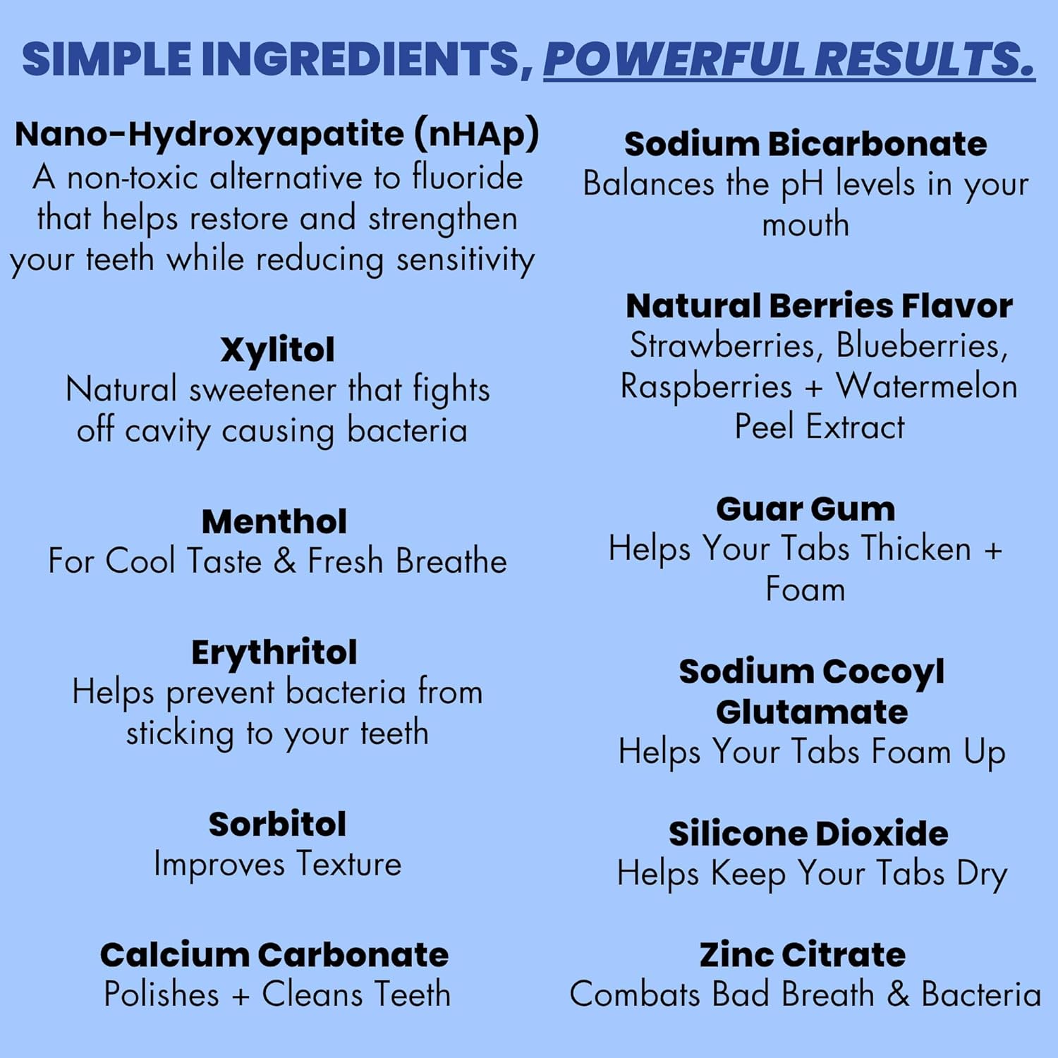 Vital Toothpaste Tabs with Nano-Hydroxyapatite | Berry Blast | Remineralizes Teeth | Kids Love It! | Fluoride Free | Plastic Free & Eco Friendly | Travel & TSA Approved | 62 Tablets (1 Month)