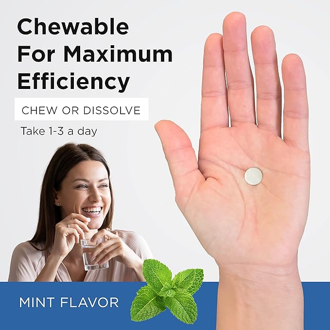 Earth's Pearl Dental Probiotic with BLIS K12 - Oral Probiotics for Oral Health with Mint Flavor - 30-Day Supply of Dental Probiotics for Bad Breath and Dental Health - Children and Adult Oral Care