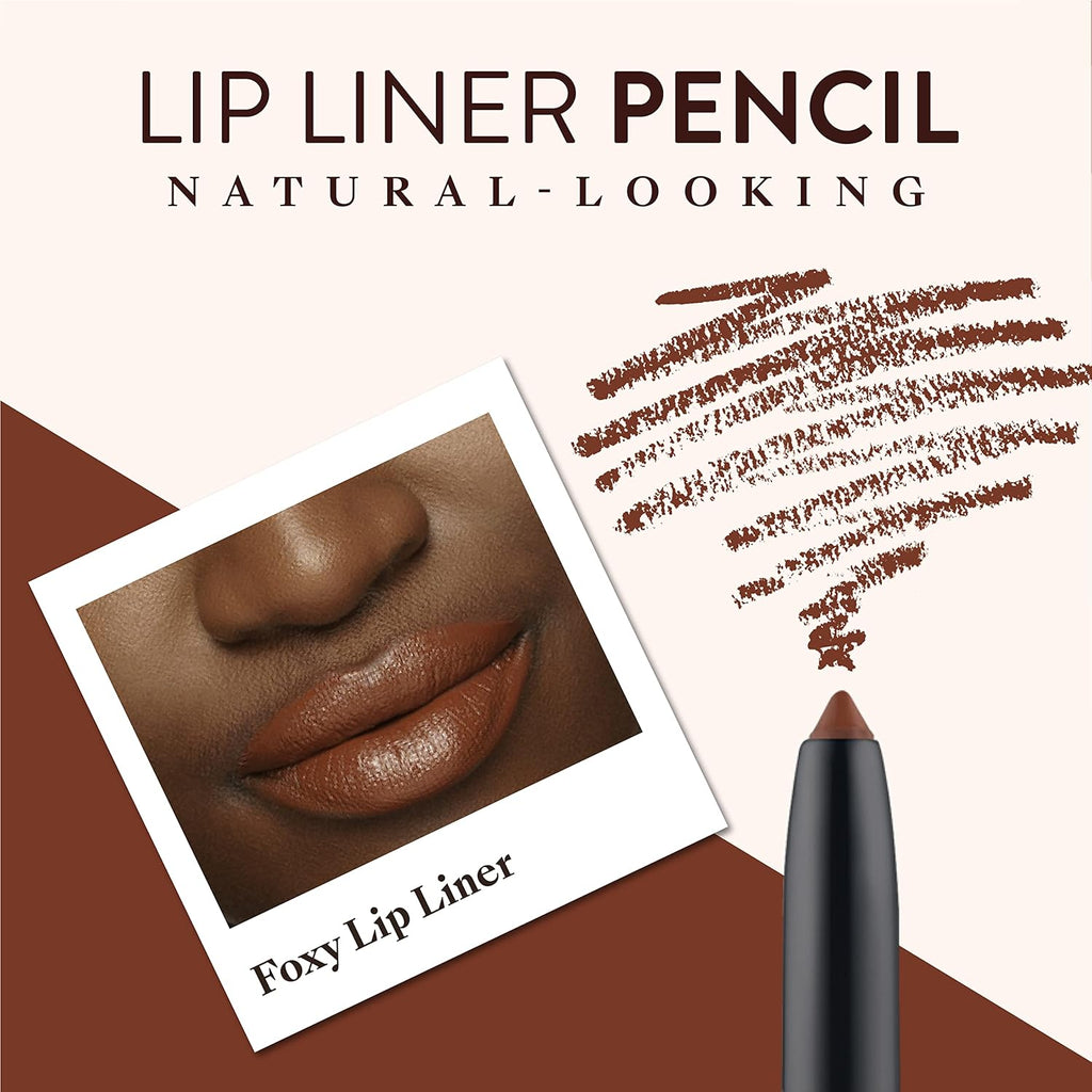 Mented Cosmetics Lip Liner for Women, Dark Brown Lipliner Lip Pencil, Waterproof Lipliner, Vegan + Cruelty Free Makeup, Foxy