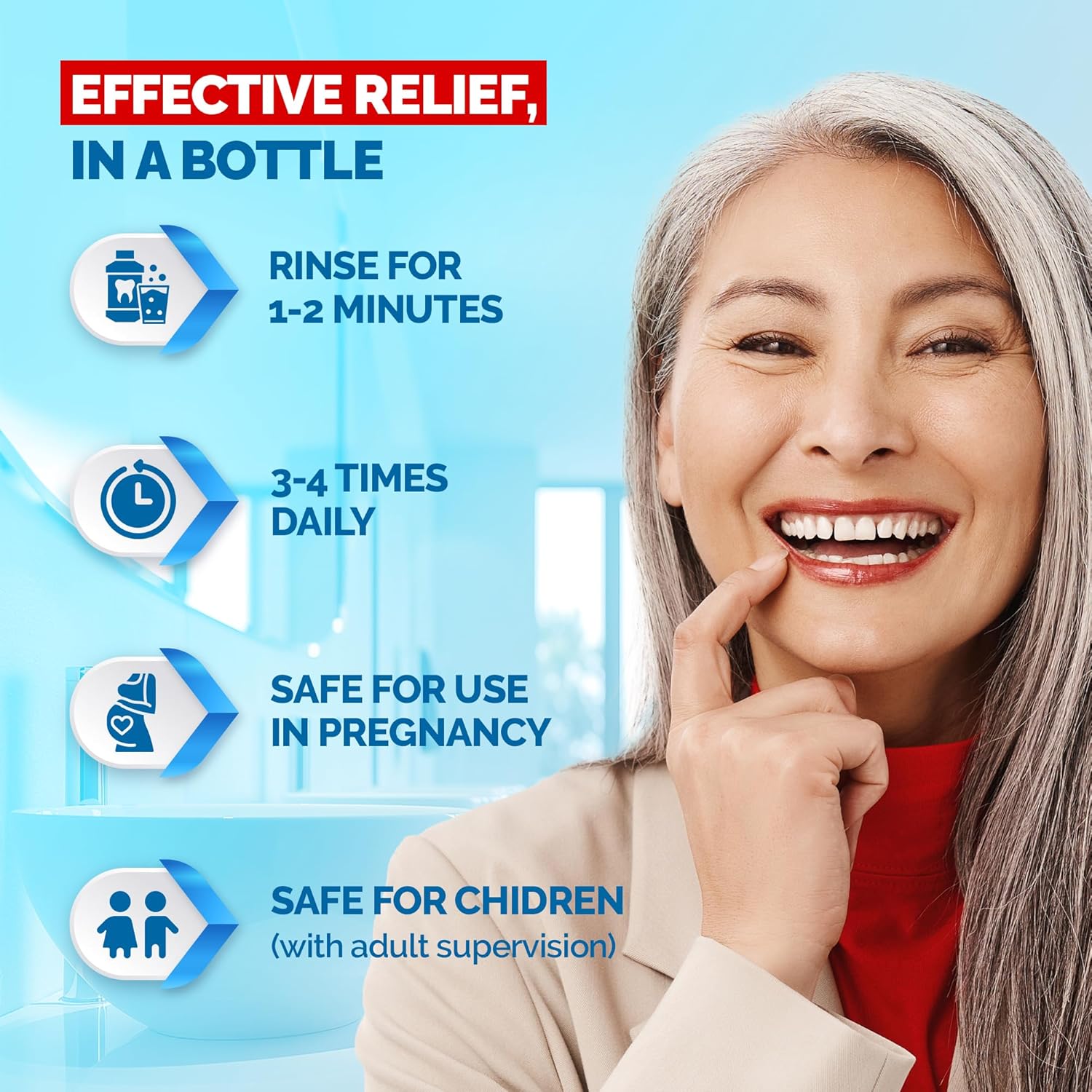 Gengigel Hyaluronic Acid Mouthrinse (150 ml), Oral Care Solution for Gum Health, Reduces Discomfort & Promotes Healing, Relieves Gum Recession & Gingivitis, No Alcohol or SLS, Vegan & Kosher