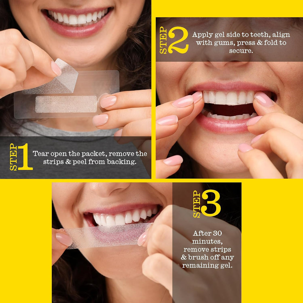 Twice Twice Teeth Whitening Strips – 20-Day Treatment, Coconut Oil Enhanced, No-Slip, Vegan, Easy to Use, Sweet Mint Flavor, Gentle Whitening Designed with Care for a Brighter Smile