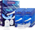 MySmile Teeth Whitening Strips Kit 14 Treatments with 28 LED Light - 10 Min Non-Sensitive Fast Whitening Teeth Enamel Safe Teeth Whitener - Helps to Remove Deep Stains