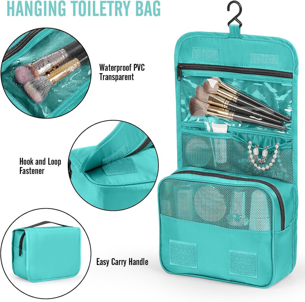 Veken 8 Set Packing Cubes for Travel Essentials, Suitcase Organizer Bags in 4 Sizes, Carry-On Luggage Accessories with Large Laundry & Hanging Toiletry Bag, Must-Have for Airplane, Road Trip & Camping