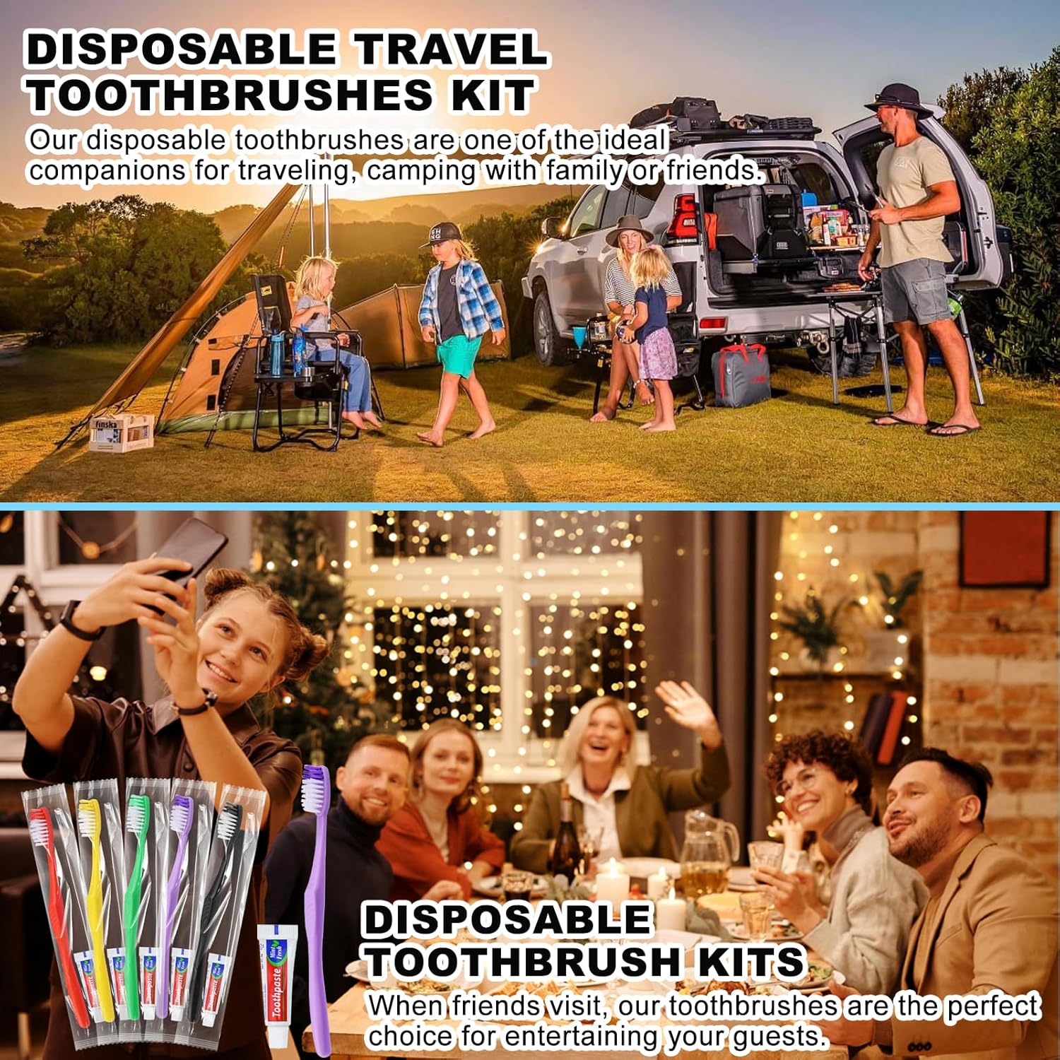 100pcs Disposable Toothbrushes with Toothpaste,Single Use Toothbrush with Toothpaste Individually Wrapped Disposable Travel Toothbrushes Kit Bulk for Homeless,Hotel,Guests(5 Colors)