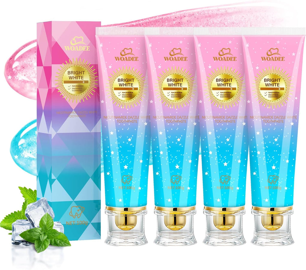 Woadee Niacinamide Whitening Toothpaste | Nicotinamide Radiant Whitening Toothpaste - Remove Tough Tooth Stains & Fresh Breath | Fluoride-Free Protects Enamel & Improves Gum Health, Mint Flavor (4)