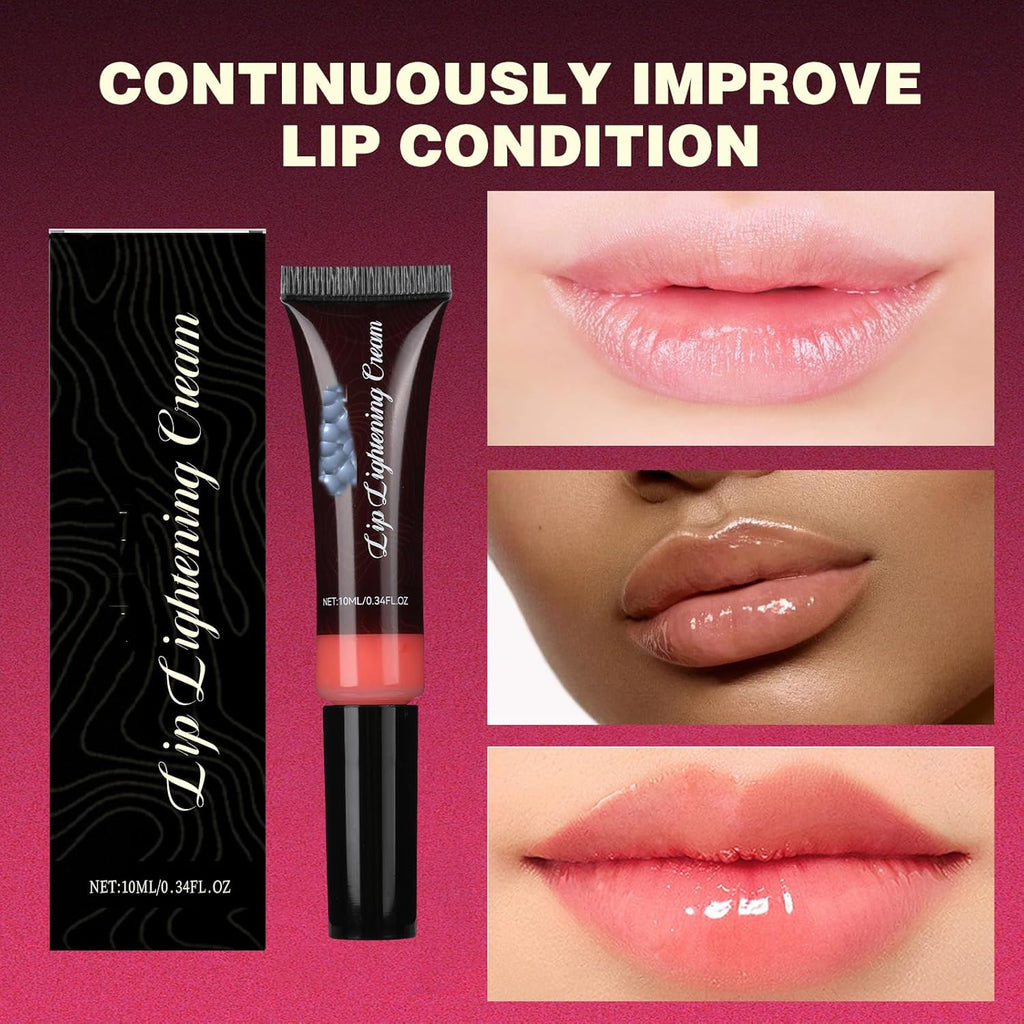 3 PCS Lip Lightening Cream for Dark Lips,Lip Lightener for Smokers and Non-Smokers,Brightening Lip Balm,Help fade lip discoloration,Deep Moisturizing,10ml/0.33fl.oz