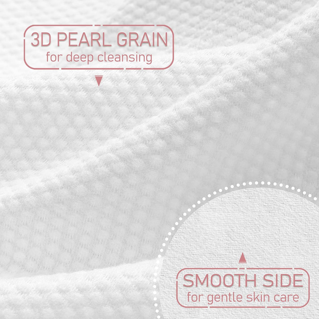100% Cotton Disposable Face Towel 100 Count 10x12 Inch | Biodegradable Thick Soft One Time Use Dry Wipes for Sensitive Skin, Baby Care, Facial Cleaning, Makeup Removal