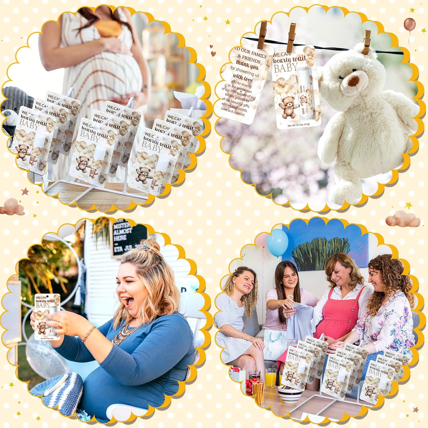 30 Pack We Can Bearly Wait Baby Shower Games Prizes Party Gifts Bulk Lip Balms Favors for Winners Adults Guests Gender Reveal Favors Decorations Baby Shower Souvenirs Gift Bags Stuffers