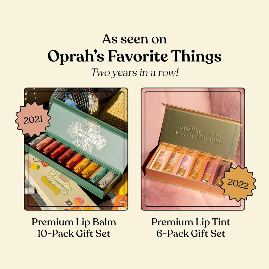 Jumbo Lip Balm Gift Set (3-Pack, Top Flavors) | Poppy & Pout All Natural Lip Balms & Moisturizers | Hydrates with Beeswax, Vitamin E, Organic Coconut Oil | Cruelty-Free | Recyclable Cardboard Tube