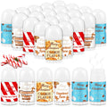 50 Pcs Christmas Lip Balm Bulk Mini Candy Cane Peppermint Flavor Lip Balms Bulk Christmas Stocking Stuffers Xmas Party Gifts Small Thank You Employee Appreciation Gifts for Women Men (Mixed Flavor)