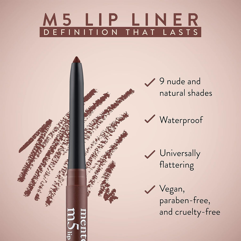 Mented Cosmetics Lip Liner for Women, Dark Brown Lipliner Lip Pencil, Waterproof Lipliner, Vegan + Cruelty Free Makeup, M5