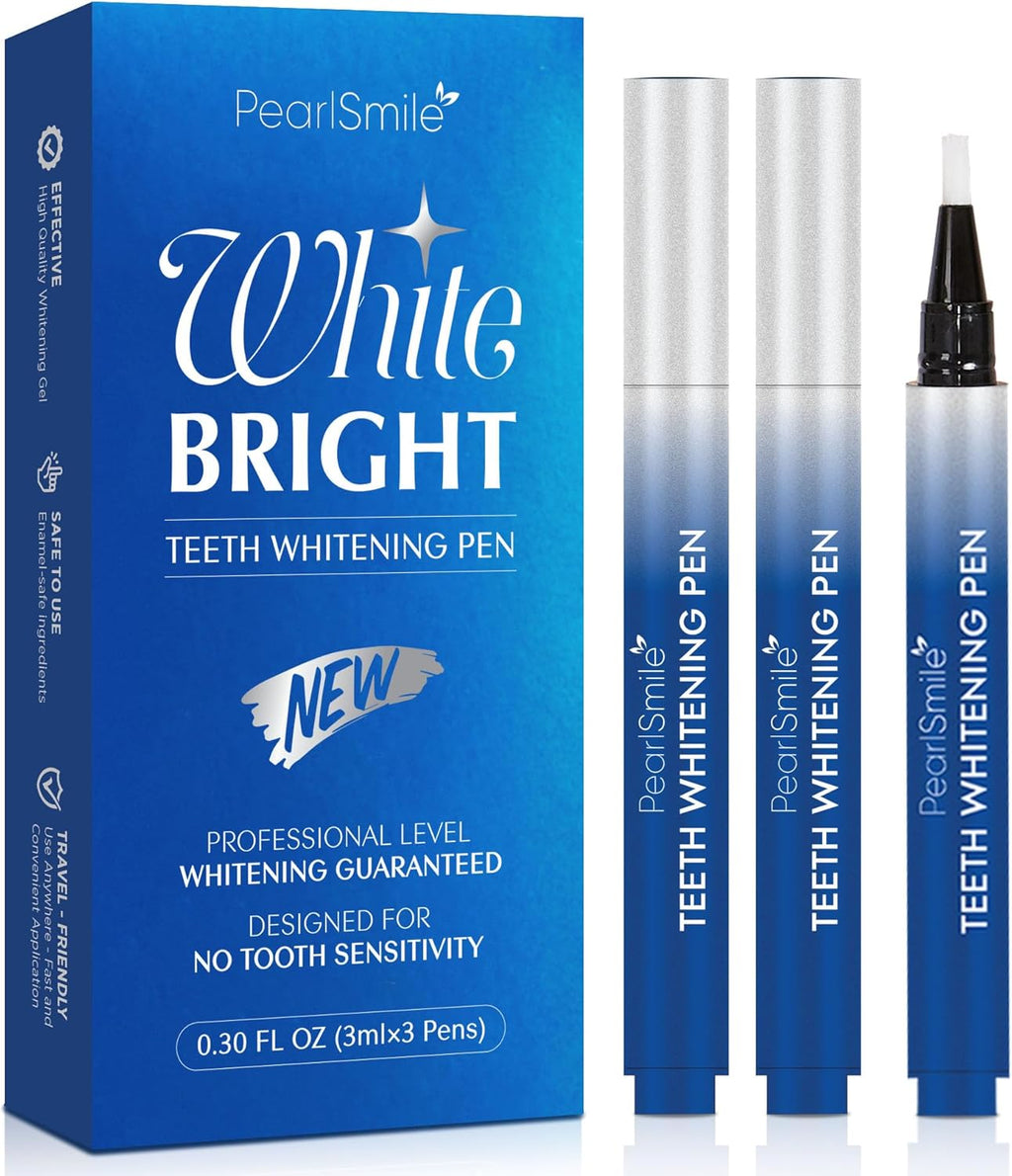 Teeth Whitening Gel – Set of 3 – Gentle, Pain-Free Formula for Sensitive Teeth – Easy, Mess-Free Application – Travel-Friendly & Enamel-Safe for a Brighter Smile