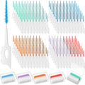1200 Pcs Soft Interdental Brushes Disposable Gum Picks Dental Floss with Case Picks Dental Braces Brush for Teeth Cleaning and Gum Health