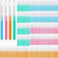 200Pcs Interdental Brushes Braces Toothbrush Teeth Gaps Cleaner Tools, 4 Color